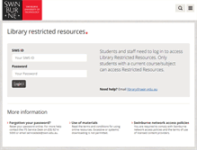 Tablet Screenshot of login.ezproxy.lib.swin.edu.au